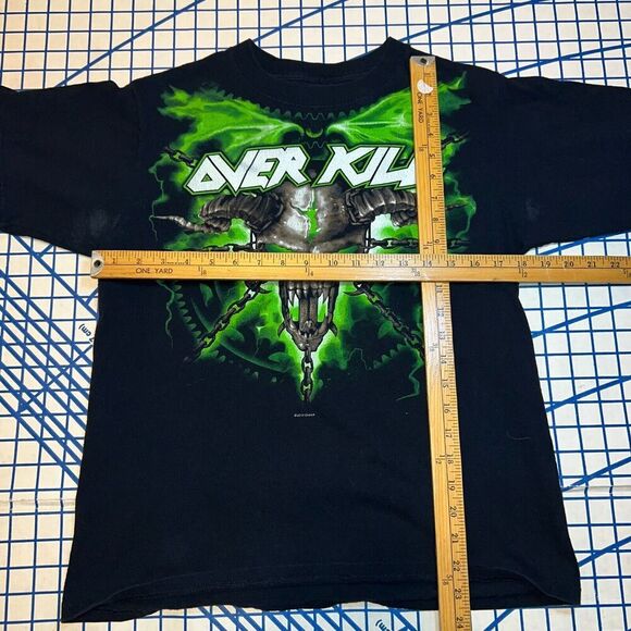 2007 Overkill Band T-Shirt Youth Black Green Short Sleeve Graphic Tee No Tag - Picture 8 of 8
